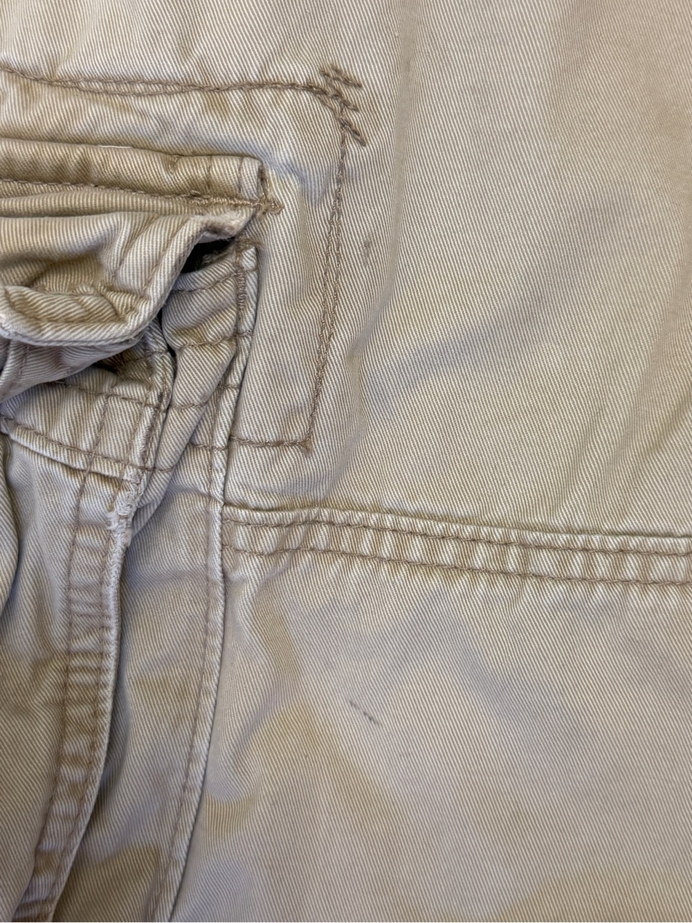 Vtg Abercrombie & Fitch Heavyweight Cargo Shorts Men 34 Tan Gorpcore Y2K Thick - Picture 10 of 12